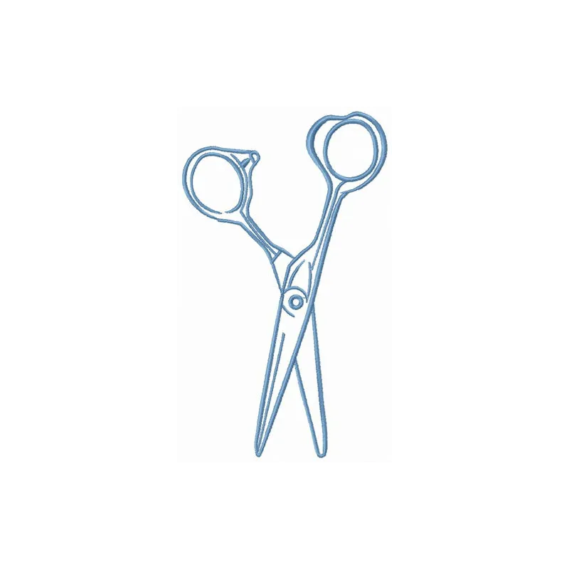 Scissors embroidery design featuring intricate details, perfect for FSL projects and decorative stitching.