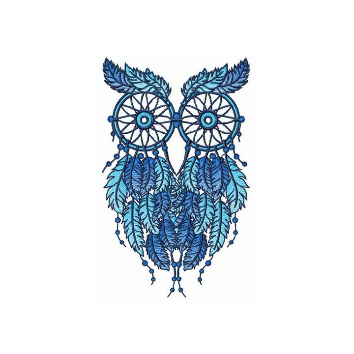 Owl dreamcatcher embroidery design - Embroidery Design