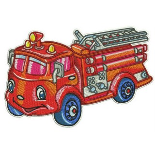 Fire engine embroidery design - Embroidery Design