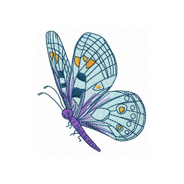 Friendly butterfly embroidery design - Embroidery Design