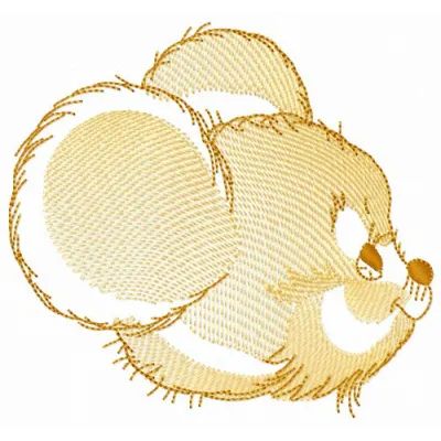 Embroidery design of a laboratory mouse, showcasing intricate stitching patterns for animal lovers.