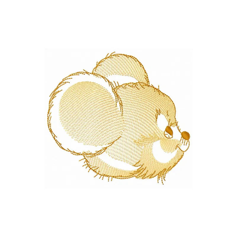 Embroidery design of a laboratory mouse, showcasing intricate stitching patterns for animal lovers.