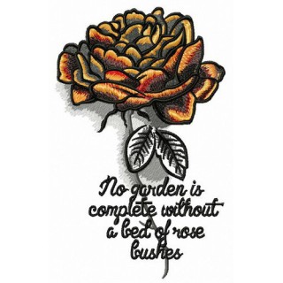 No garden is complete without roses embroidery design - Embroidery Design