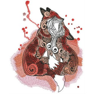 Fox family embroidery design - Embroidery Design