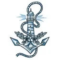 Sailor's dreams embroidery design featuring nautical motifs, ideal for embellishing t-shirts and tote bags.