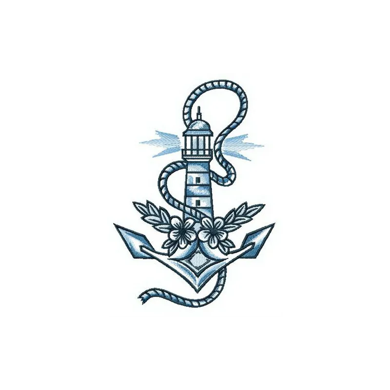 Sailor's dreams embroidery design featuring nautical motifs, ideal for embellishing t-shirts and tote bags.