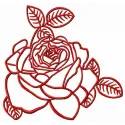 Stunning rose embroidery design showcasing intricate floral details, perfect for enhancing various fabric projects.