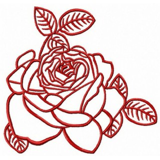 Beautiful rose embroidery design - Embroidery Design