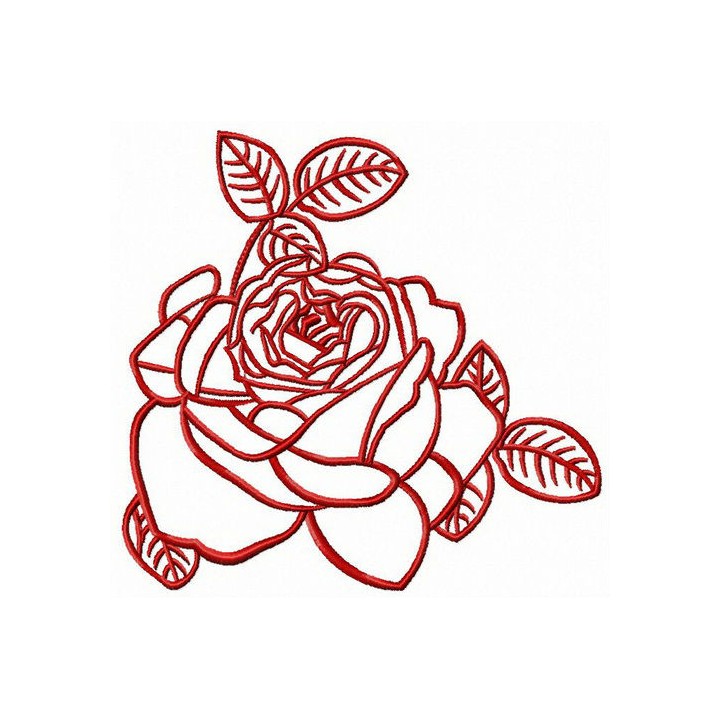 Beautiful rose embroidery design - Embroidery Design