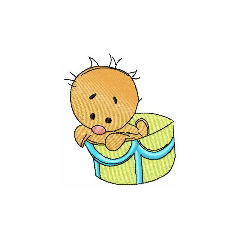 Bright yellow chicken embroidery design showcasing a cheerful bird, ideal for embellishing t-shirts and tote bags.