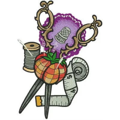 Preview of the Sewer's set embroidery design featuring creative patterns for crafters and hobbyists.