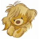 My adorable puppy embroidery design featuring a cute dog motif, perfect for stitching on t-shirts or tote bags.