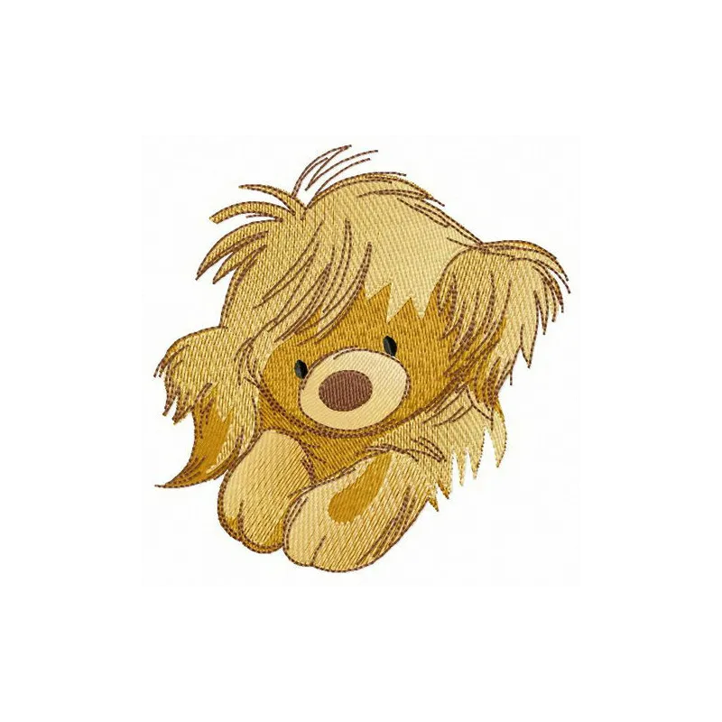 My adorable puppy embroidery design featuring a cute dog motif, perfect for stitching on t-shirts or tote bags.