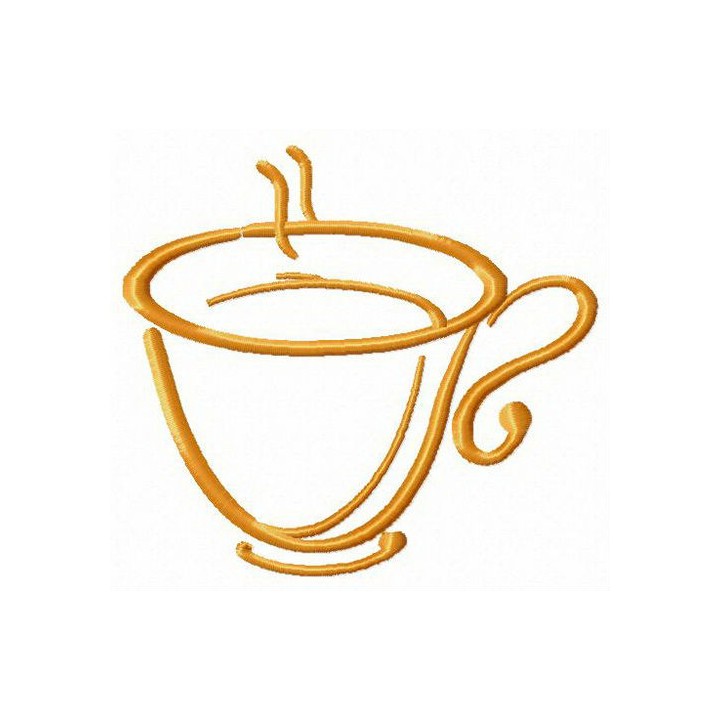 Cup of tea embroidery design - Embroidery Design