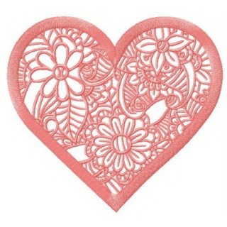 Floral lace doily embroidery design - Embroidery Design