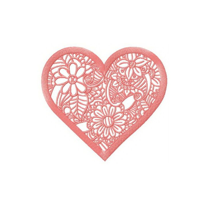 Floral lace doily embroidery design - Embroidery Design