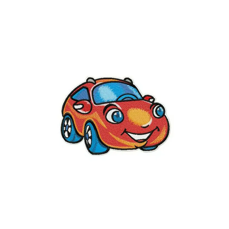 Marvelous red car embroidery design showcasing a vibrant stitched motif ideal for crafting on apparel and accessories.