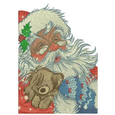 Preview of a Kind Santa Claus embroidery design, showcasing a cheerful Santa for festive stitching projects.