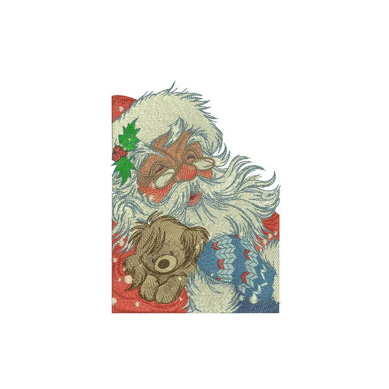 Preview of a Kind Santa Claus embroidery design, showcasing a cheerful Santa for festive stitching projects.