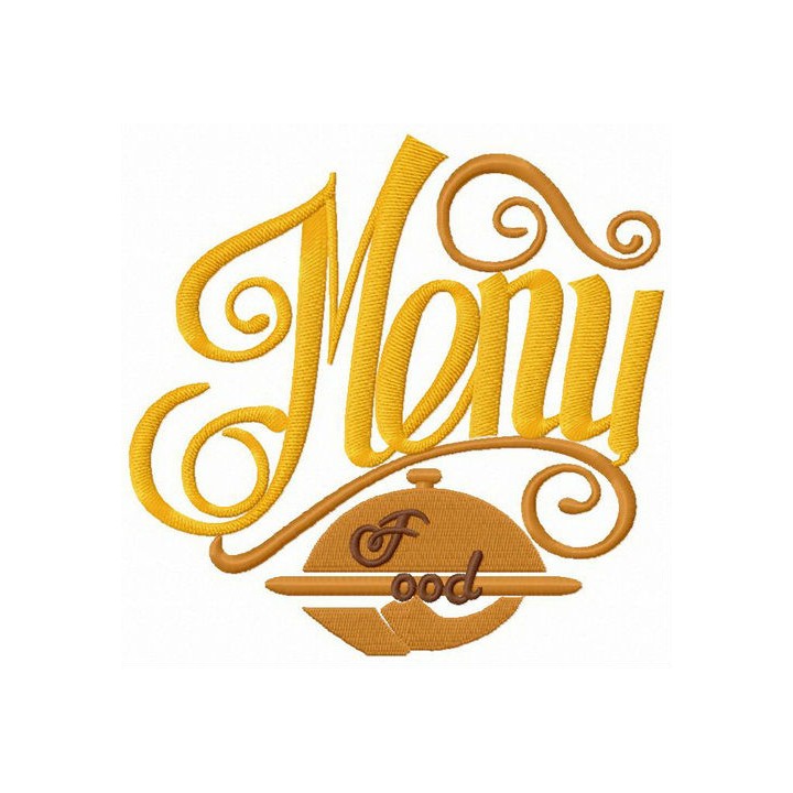 Food menu embroidery design - Embroidery Design