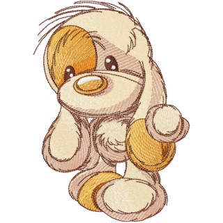 Cute baby dog embroidery design - Embroidery Design