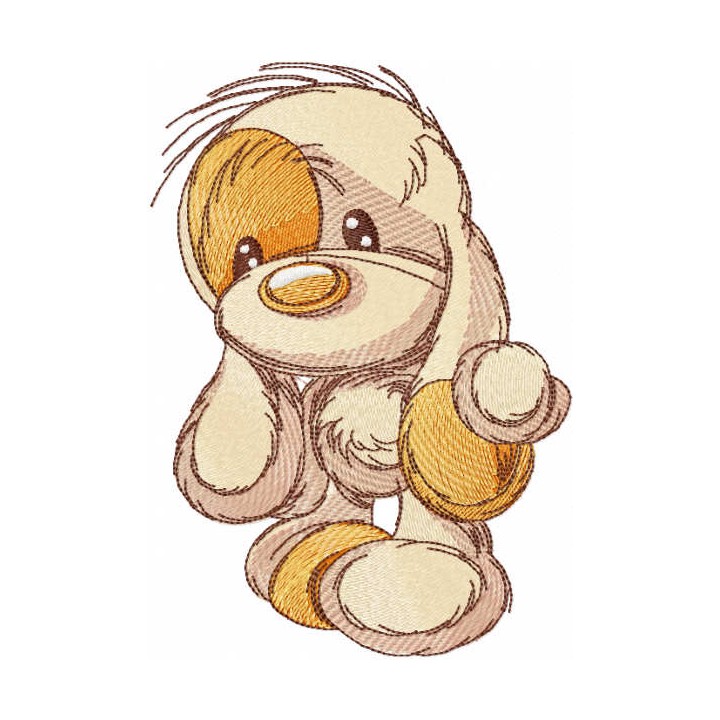 Cute baby dog embroidery design - Embroidery Design
