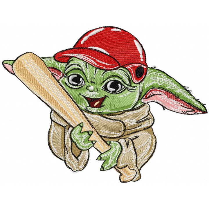 Yoda player embroidery design - Embroidery Design