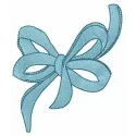 Preview of a blue bow embroidery design, showcasing delicate stitching for FSL and decorative applications.