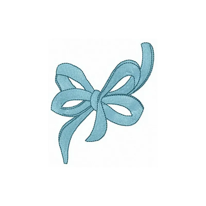 Preview of a blue bow embroidery design, showcasing delicate stitching for FSL and decorative applications.