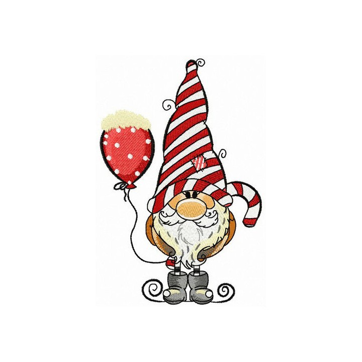 Snowbound balloon embroidery design - Embroidery Design