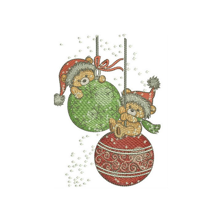 Christmas swings embroidery design - Embroidery Design