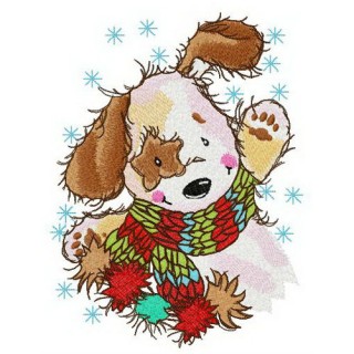 Obedient dog embroidery design - Embroidery Design