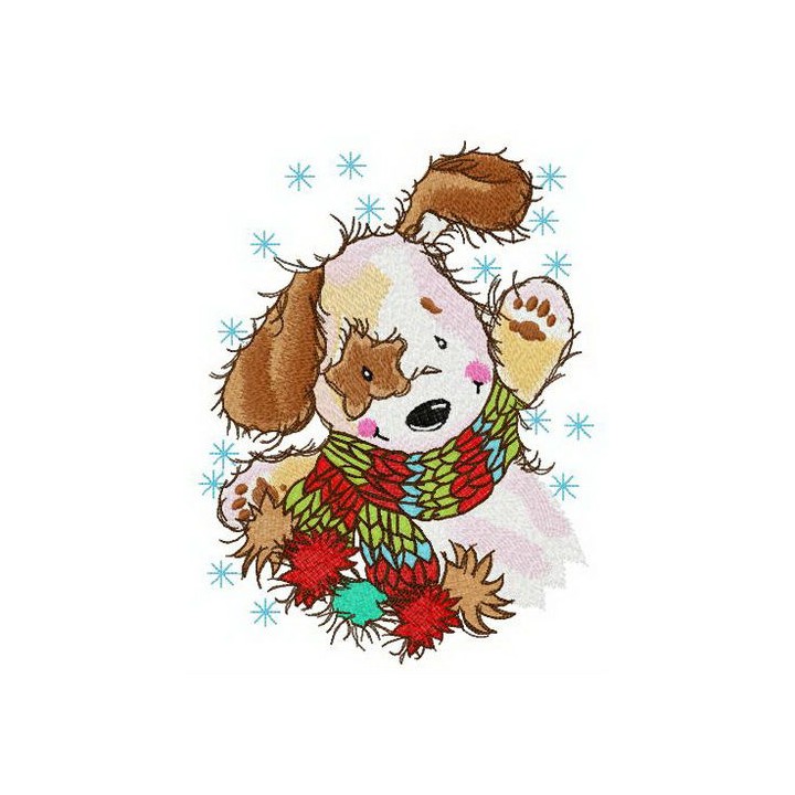 Obedient dog embroidery design - Embroidery Design