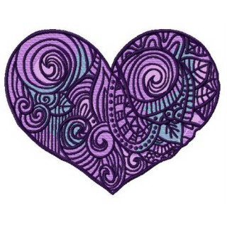 Purple heart embroidery design - Embroidery Design