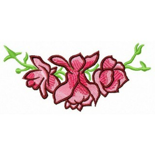Composition with buds embroidery design - Embroidery Design