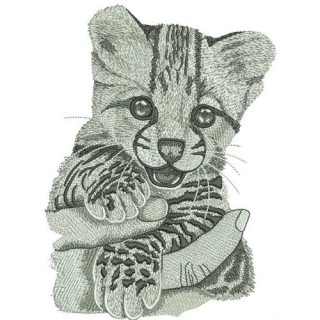 Baby cheetah embroidery design - Embroidery Design