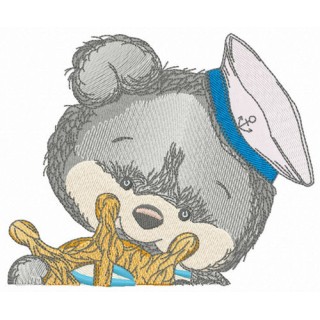 Bear the sailor embroidery design - Embroidery Design