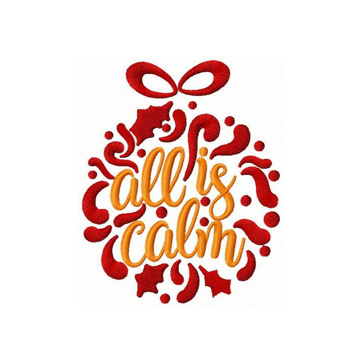 All is calm embroidery design - Embroidery Design