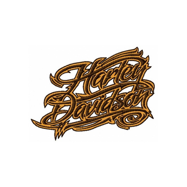 H-D wordmark logo embroidery design - Embroidery Design