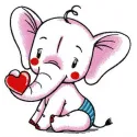 Adorable baby elephant embroidery design showcasing intricate stitching patterns for baby items and gifts.