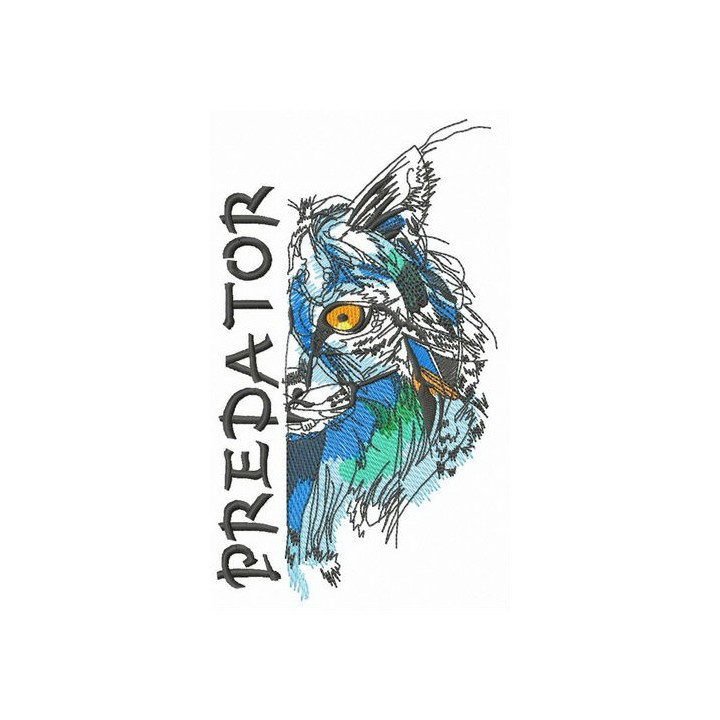 Bobcat predator embroidery design - Embroidery Design