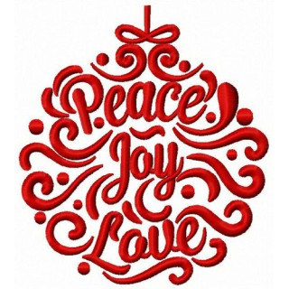 Christmas ball with wishes embroidery design - Embroidery Design
