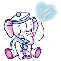 Preview of the Elephant Cabin Boy embroidery design, showcasing a charming elephant motif perfect for children's apparel.