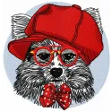 Preview of the Posh Puppy embroidery design featuring a stylish dog motif, ideal for pet lovers and crafters.