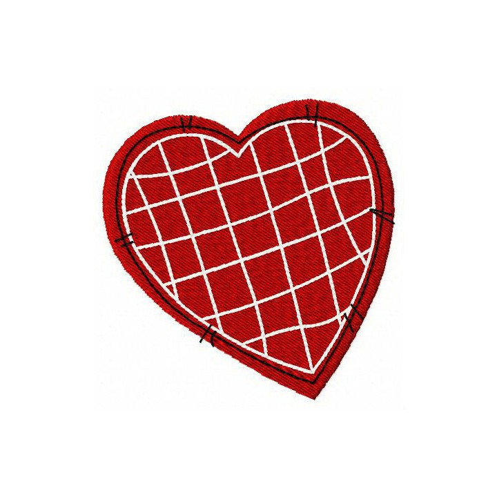 Stitched heart embroidery design - Embroidery Design