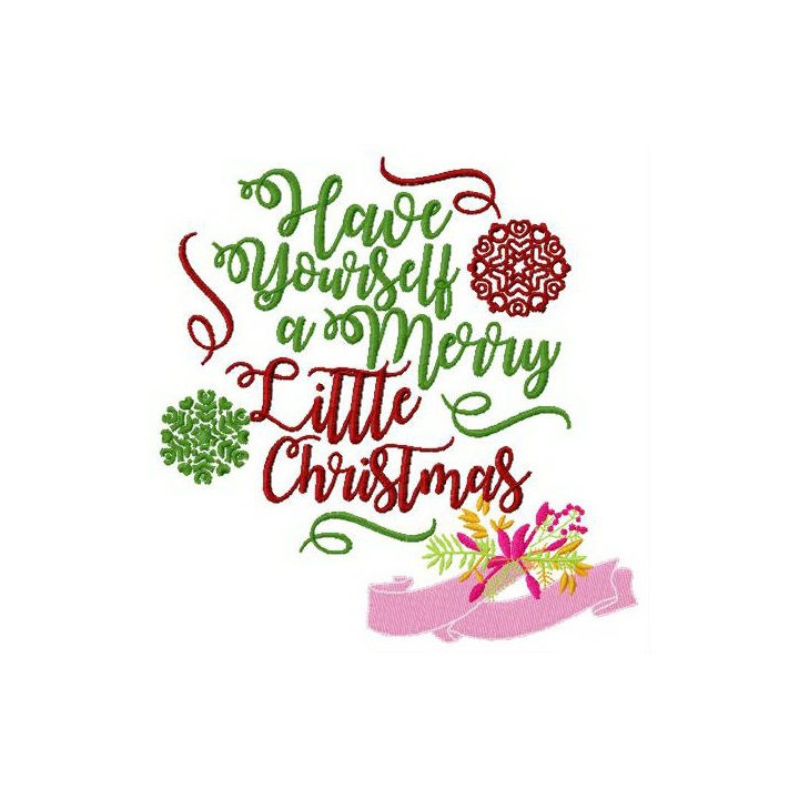Have yourself a Merry Christmas embroidery design - Embroidery Design
