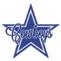 Dallas Cowboys star logo embroidery design preview for stitching on apparel and accessories.