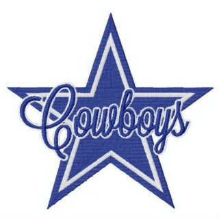 Cowboys star logo embroidery design - Embroidery Design