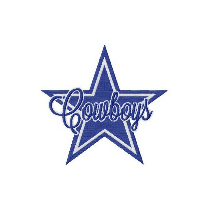 Cowboys star logo embroidery design - Embroidery Design