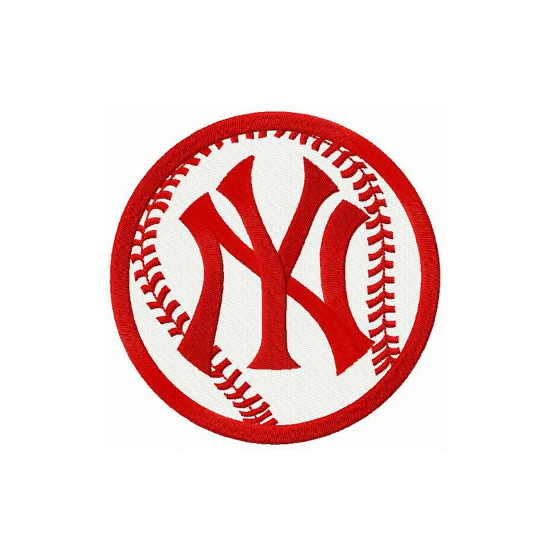 New York Yankees ball embroidery design showcasing a classic baseball motif for stitching on apparel and accessories.
